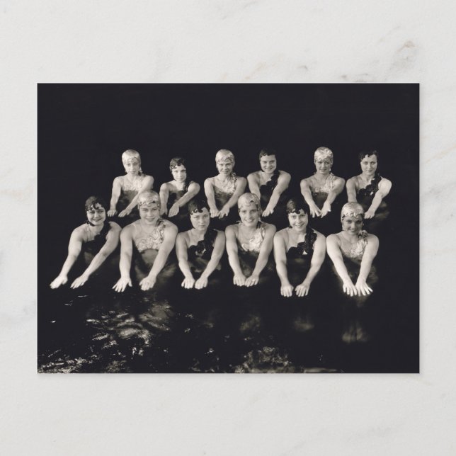 Visa flickor i vykort för Bassäng - 1706681.jpg (Framsida)