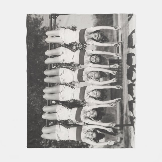 Visa flickor på apa pub, lekfull design. fleecefilt (Framsidan)