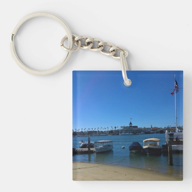 Visa från Balboa Island, Newport Beach, Kalifornie (Framsidan)