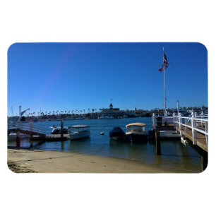 Visa från Balboa Island, Newport Beach, Kalifornie Magnet