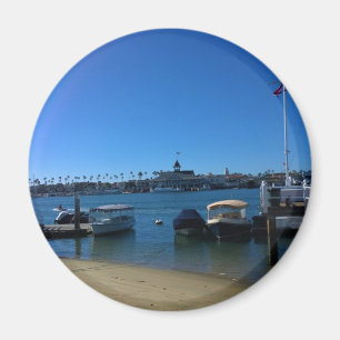 Visa från Balboa Island, Newport Beach, Kalifornie Magnet