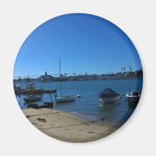 Visa från Balboa Island, Newport Beach, Kalifornie Magnet