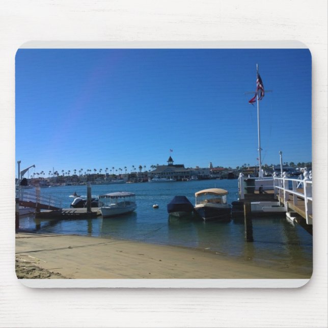 Visa från Balboa Island, Newport Beach, Kalifornie Musmatta (Framsidan)