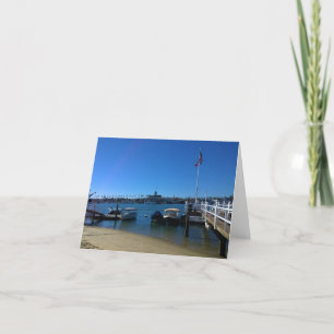 Visa från Balboa Island, Newport Beach, Kalifornie Tack Kort