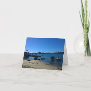 Visa från Balboa Island, Newport Beach, Kalifornie Tack Kort