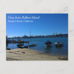 Visa från Balboa Island, Newport Beach, Kalifornie Vykort