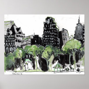 Visa från Bryant Park NYC Poster