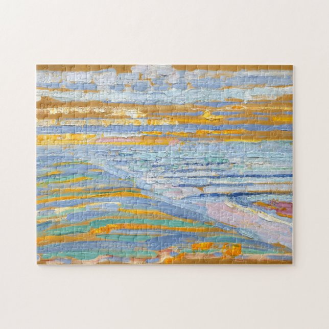 Visa från Dunes med strand av Piet Mondrian Pussel (Horisontell)