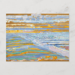 Visa från Dunes med strand av Piet Mondrian Vykort
