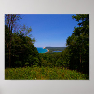 Visa från Empire Bluffs Trail, Michigan Poster