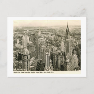 Visa från Empire state Bldg., New York Vintage Vykort