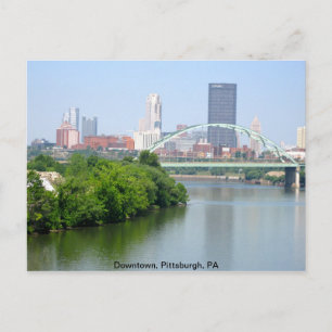 Visa från en bro, Pittsburgh PA Vykort