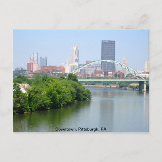 Visa från en bro, Pittsburgh PA Vykort