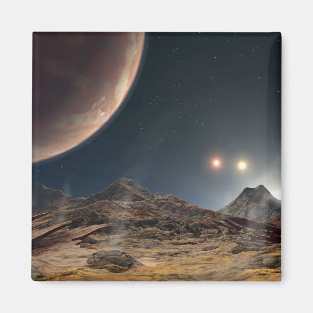 Visa från ett hypotetiskt måne i omloppsbana magnet (Framsidan)