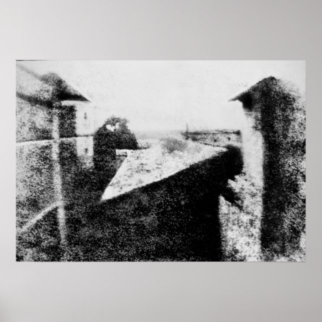 Visa från fönstret vid Le Gras, Joseph Niepce Poster (Framsidan)