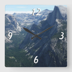 Visa från Glacier Point i Yosemite nationalpark Fyrkantig Klocka