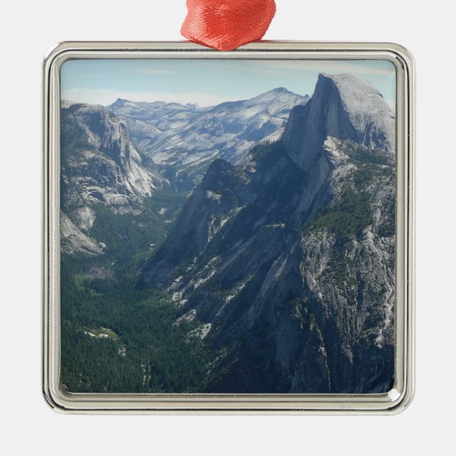 Visa från Glacier Point i Yosemite nationalpark Julgransprydnad Metall (Framsidan)