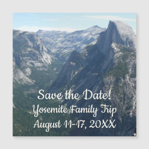 Visa från Glacier Point i Yosemite Spara datumet