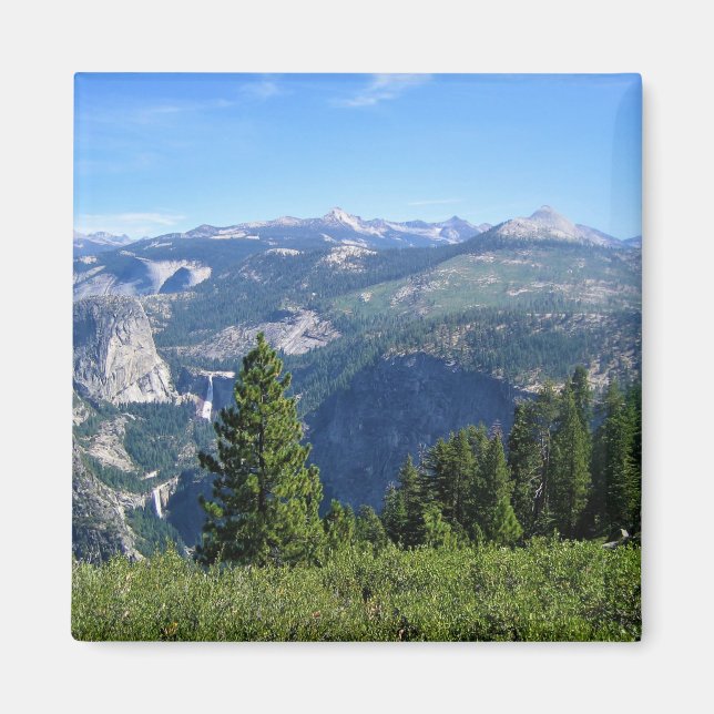 Visa från Glacier Point, Yosemite, CA Magnet (Framsidan)