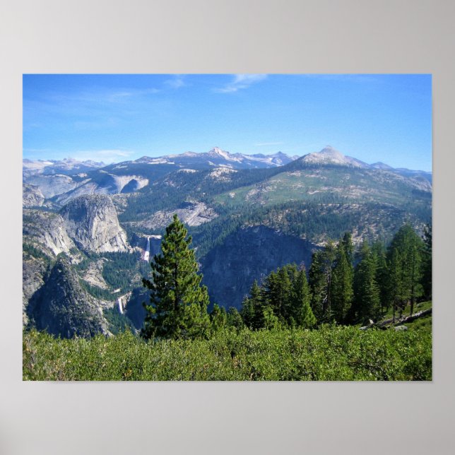 Visa från Glacier Point, Yosemite, CA Poster (Framsidan)