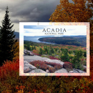 Visa från Gorham Mountain Acadia National Park, ME Vykort