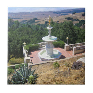 Visa från Hearst Castle, San Simeon, Kalifornien Kakelplatta