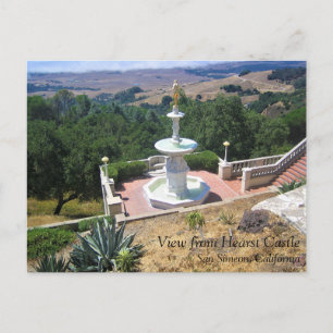 Visa från Hearst Castle, San Simeon, Kalifornien Vykort
