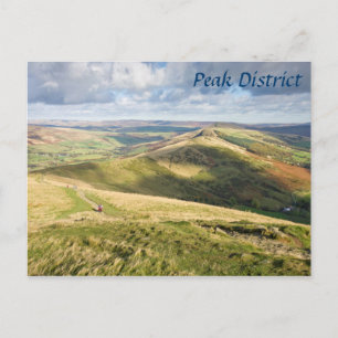 Visa från Mam Tor, fotot från högkvarterssouvenir Vykort