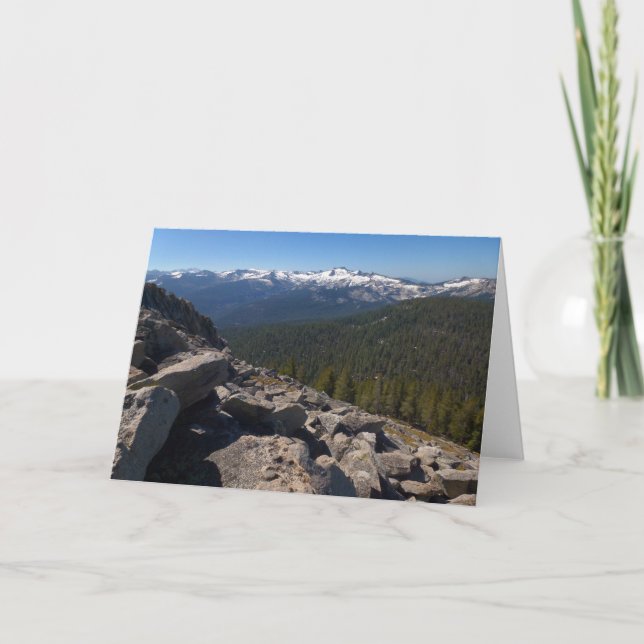 Visa från Mitchell-toppen i Sequoias nationalpark Kort (Framsida)