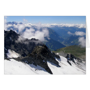 Visa från Mont Fort, Schweiz-kort Hälsningskort