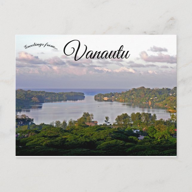 Visa från Montmartre Port Vila Vanuatu Vykort (Framsida)