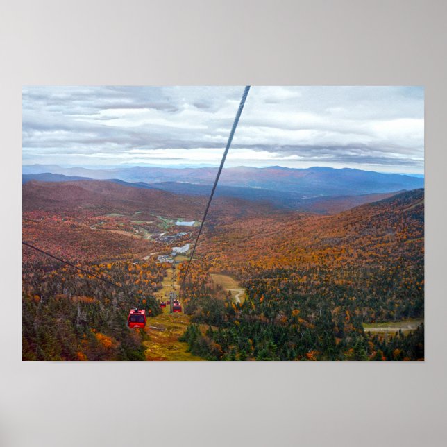 Visa från Mount Mansfield, Vermont, höst Poster (Framsidan)