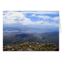 Visa från Mount Wellington, Tasmania, kort