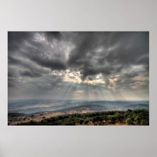 Visa från Mt. Carmel, Israel Photo Poster