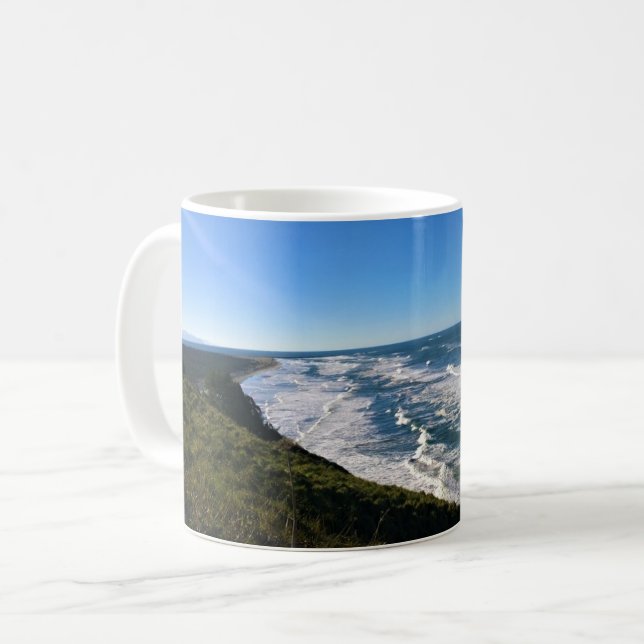 Visa från North Head Lighthouse, Washington Kaffemugg (Framsida vänster)