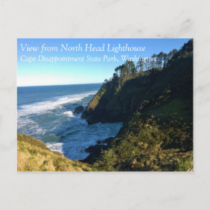Visa från North Head Lighthouse, Washington Vykort