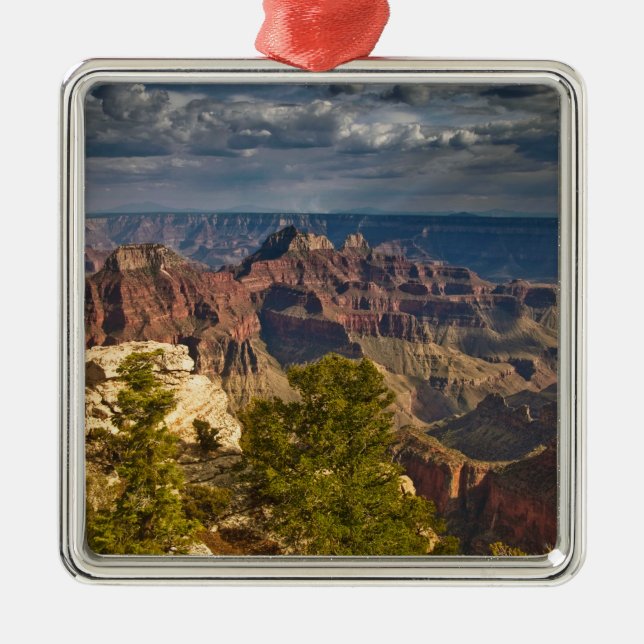 Visa från North Rim Besökscenter - Grand Julgransprydnad Metall (Framsidan)