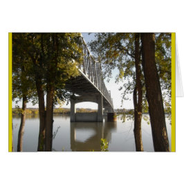 Visa från Peoria IL River Front Hälsningskort