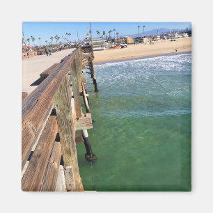 Visa från Pier, Newport Beach, Kalifornien Magnet