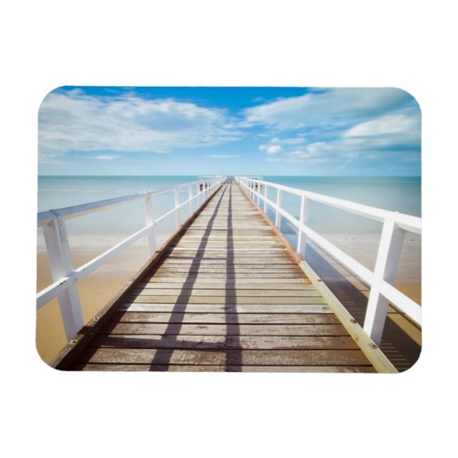 Visa från Pier över havet Magnet (Horisontell)
