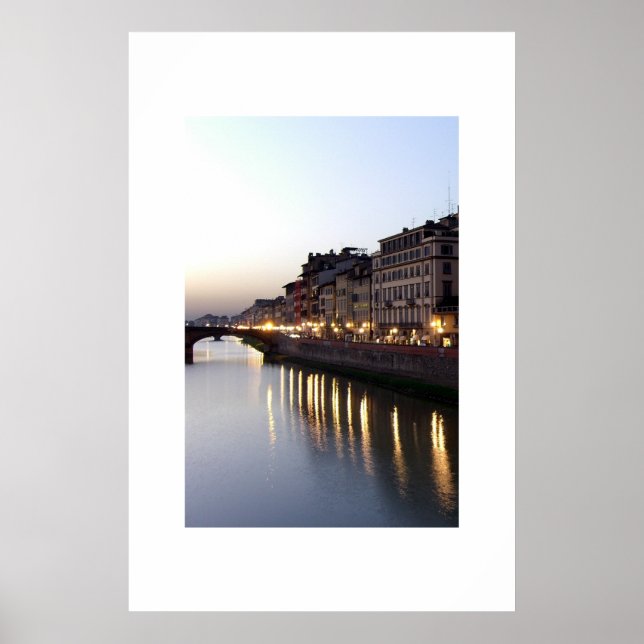 Visa från Ponte Vecchio Poster (Framsidan)