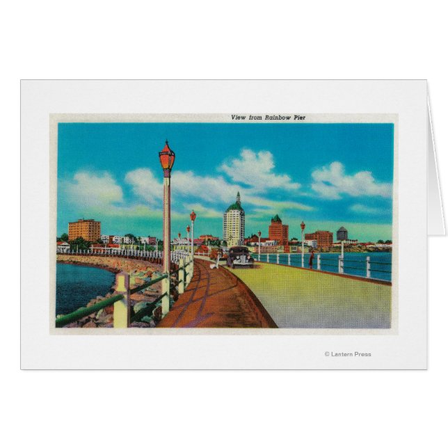 Visa från regnbåge, Long Beach Hälsningskort (Framsidan Horizontal)
