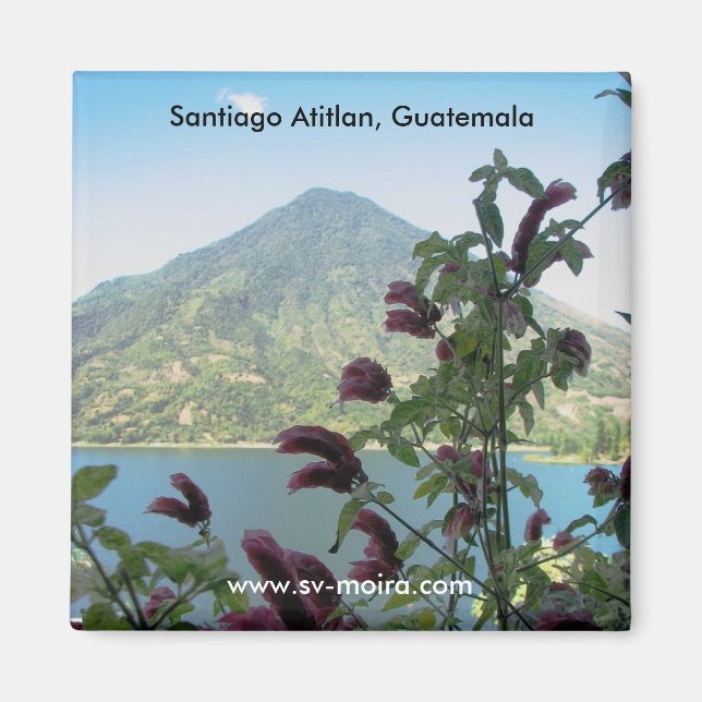 Visa från Santiago Atitlan, Guatemala Magnet (Framsidan)