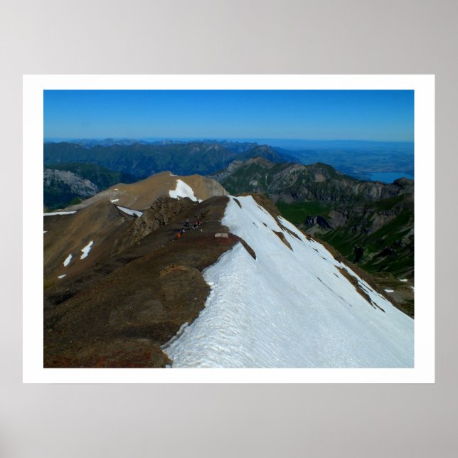 Visa från Schilthorn, Schweiz Poster (Framsidan)