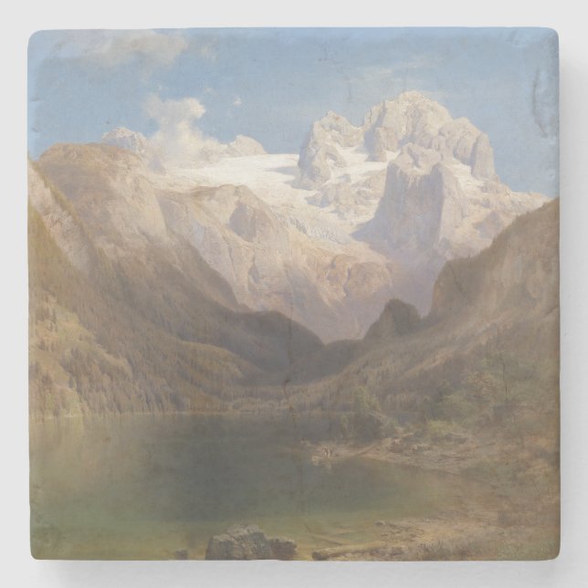 Visa från Sjö Gosau till Dachstein Stenunderlägg (Framsidan)