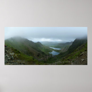Visa från Snowdon - Panorama Poster