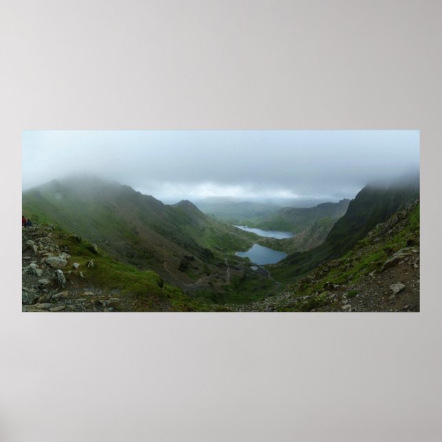 Visa från Snowdon - Panorama Poster (Framsidan)