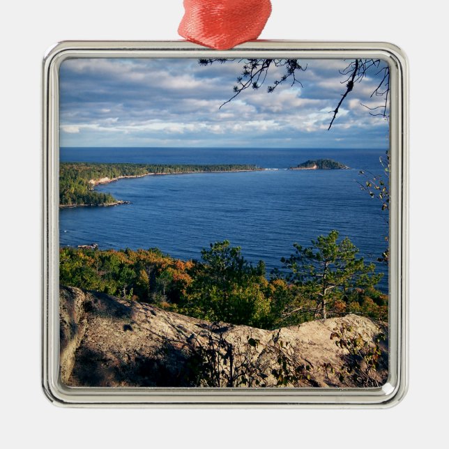 Visa från sockergarloaf julgransprydnad metall (Framsidan)