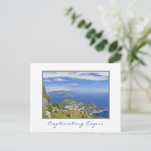Visa från Solaro Atop Capri/Amalfi Kusten,Italien Vykort (Stående Fram)