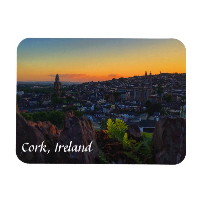 Visa från St. Patrick's Backe, Kork Ireland Magnet (Horisontell)